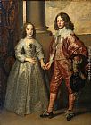 Charles Canvas Paintings - William II, Prince of Orange and Princess Henrietta Mary Stuart, daughter of Charles I of England